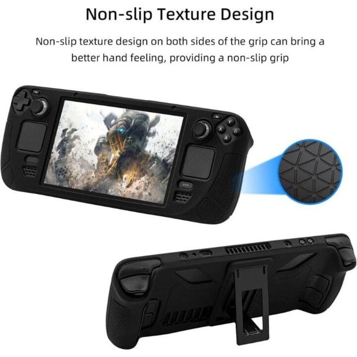Pgtech Funda Silicona con Soporte para Steam Deck