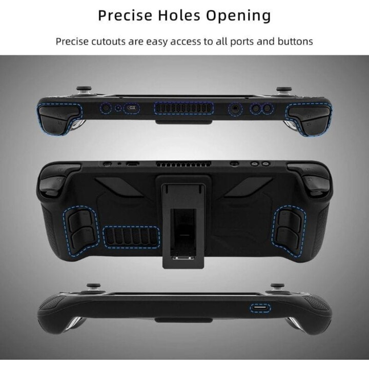 Pgtech Funda Silicona con Soporte para Steam Deck