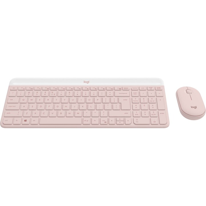 Logitech 920-011322 Tastatur Maus inklusive Office RF Wireless QWERTY International US Pink