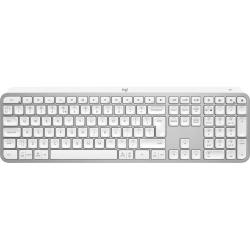 Logitech 920-011588 Universal RF Wireless + Bluetooth QWERTY US International Keyboard, Aluminum, White