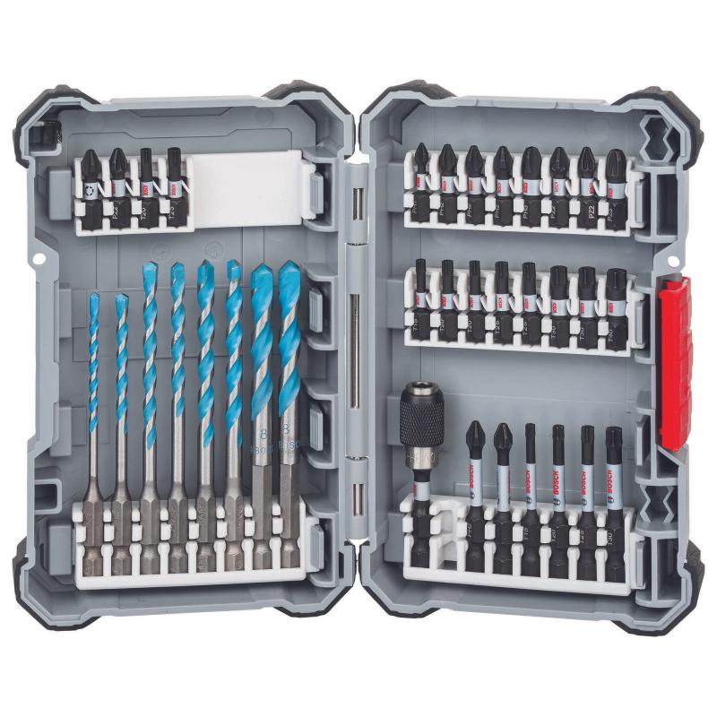Conjunto de brocas e brocas BOSCH Impact Control Multi Construction com 35 peças