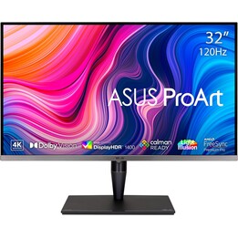 Monitor LED ASUS ProArt 32 pollici, 4K Ultra HD, FreeSync, 120Hz, HDMI, altoparlanti integrati, Nero