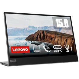 Lenovo L15 Monitor Portátil, FHD, IPS, 60 Hz, 6 ms, 2 x USB-C, USB 2.0, USB-C para cabos USB-C, preto