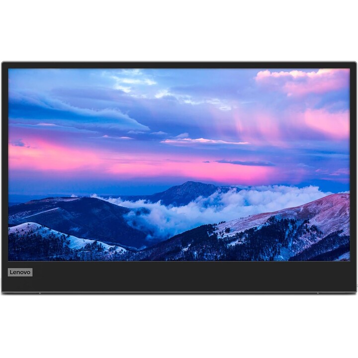 Lenovo L15 Monitor Portátil, FHD, IPS, 60 Hz, 6 ms, 2 x USB-C, USB 2.0, USB-C para cabos USB-C, preto
