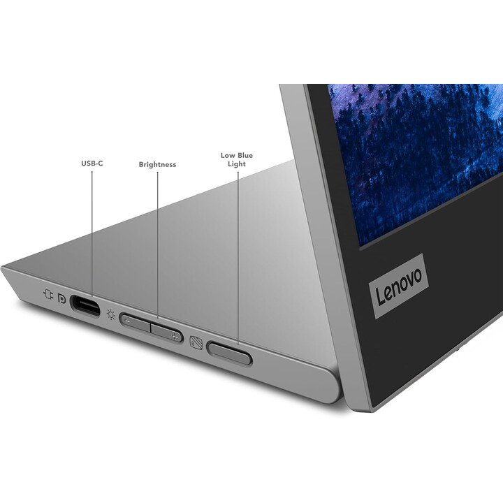 Lenovo L15 Portable Monitor, FHD, IPS, 60 Hz, 6 ms, 2 x USB-C, USB 2.0, USB-C to USB-C Cable, Black