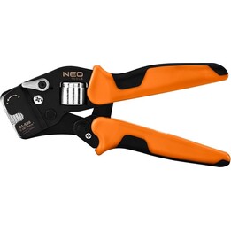 Neo Tools 01-539, Herramienta para prensar terminales de cable, negro/naranja