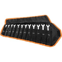 Ratchet e combinazioni rangoniere, set di 12 pezzi, 8-19 mm, custodia morbida