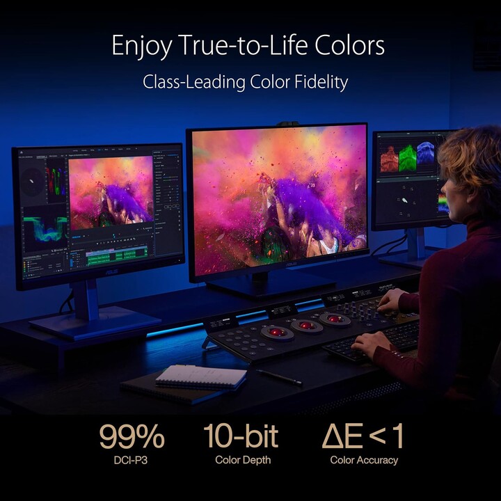 ASUS Proart Display PA32DC, Monitor profissional de 31,5 polegadas, 4K, UHD, 3840 x 2160, OLED, HDR-10, preto