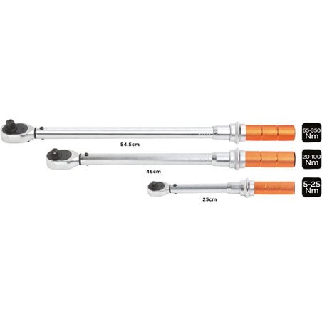 Drehmomentschlüssel 3 Teile Set, 1/4, 3/8, 1/2
