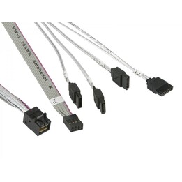 Supermicro MiniSAS / 4 SATA 0,55 m 0,55 m Grigio, Bianco