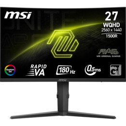MSI MAG 275CQRF QD E2 27" WQHD Curved Gaming Monitor, 180Hz