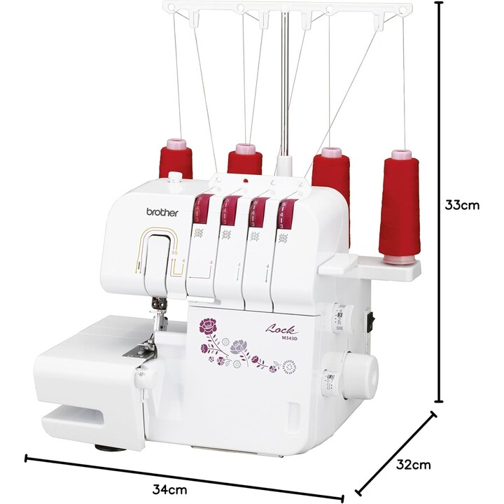 Brother M343D máquina de coser overlock blanca