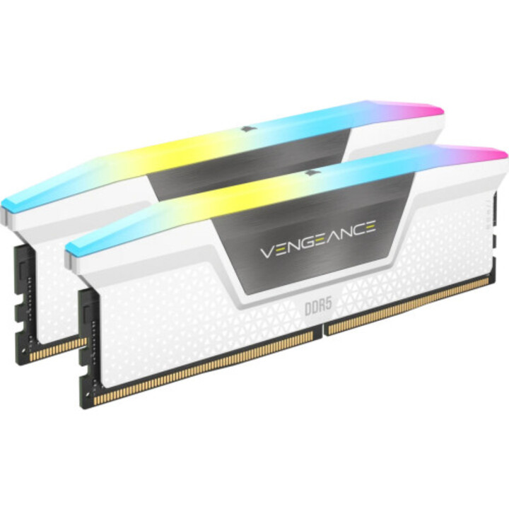 Corsair DDR5-Speicher 32GB 2 x 16GB PC6400 Vengeance RGB Weiß Cmh32gx5m2b6400z32w