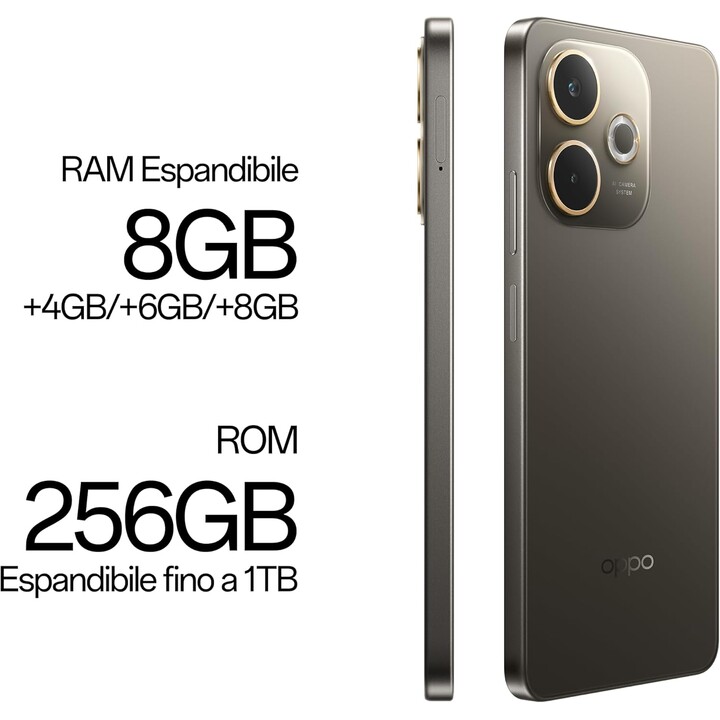 Oppo A5 Pro 5G, 8GB 256GB, MKT 6300, 6.67 Pantalla 120Hz, 50MP AI, 5800mAh, Marrón negro