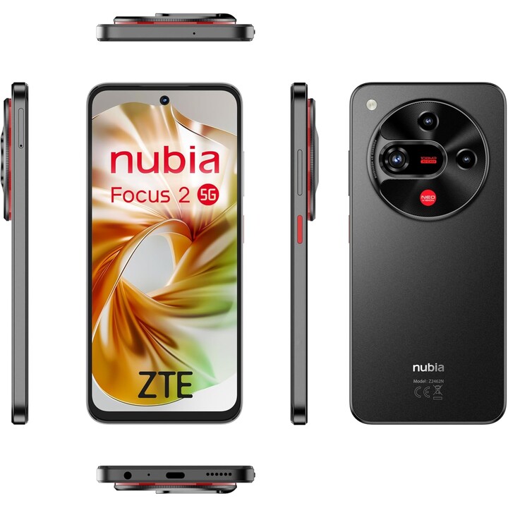 ZTE Nubia Focus 2 5G, 8/256GB, 6.7 HD+ 120Hz Display, 108MP Camera, 5000mAh, 18W Fast Charging, Black