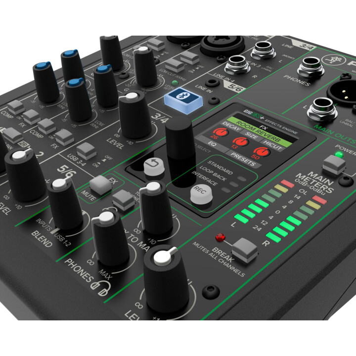 Analog mixer Mackie ProFX6v3+ with USB and Bluetooth