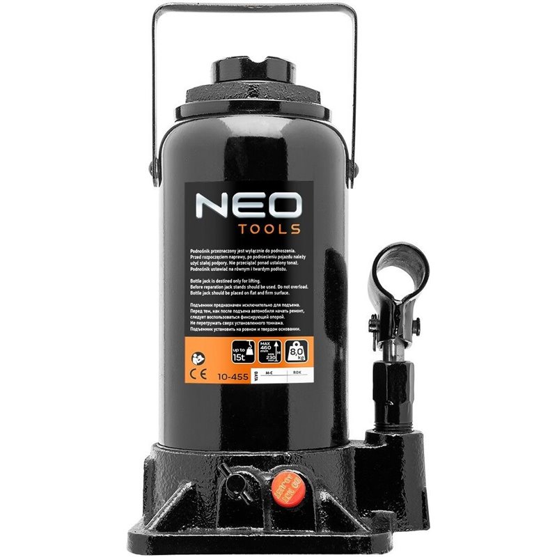 Jack de bouteille hydraulique 15T, à 150 mm, 8 kg