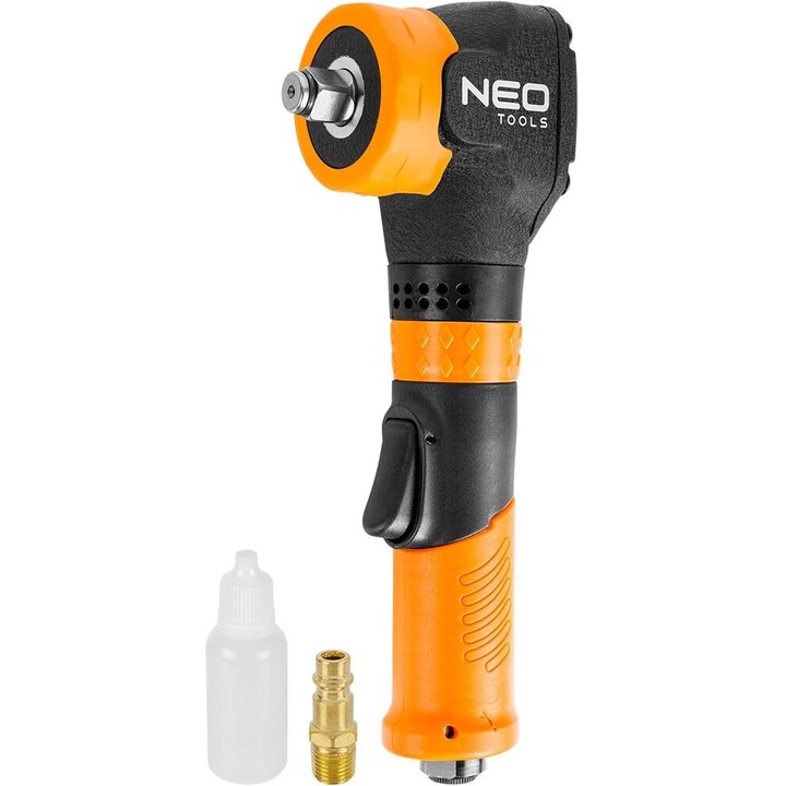 Neo Tools 14-019, chave angular de impacto pneumática de 1/2", torque de 500 Nm, aço industrial, preto