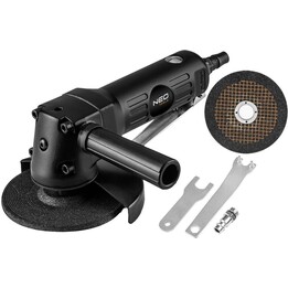 Neo Tools TOP-14-508 Rebarbadora angular pneumática 125 mm e 11000 rpm, Preto/Laranja