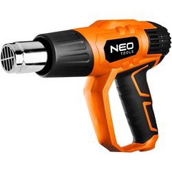 Pistola de aire caliente 2000W, temperatura, regulador I: 50ºC, II: 70-600ºC