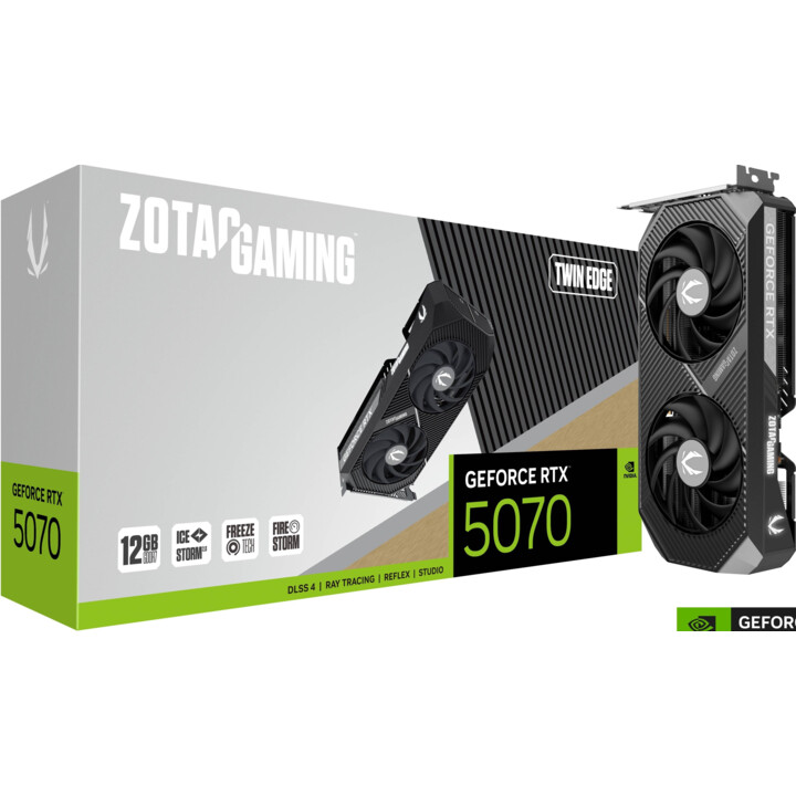 Scheda grafica Zotac Gaming GeForce RTX 5070 TWIN EDGE da 12 GB GDDR7 DLSS4