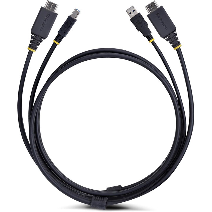 StarTech.com Câble KVM HDMI de 1,8m et USB 5Gbps, 4K 60Hz, Câble Combo HDMI 2.0 et USB pour Commutateurs/Switchs KVM