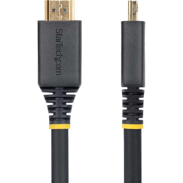 StarTech.com 20ft (6.1m) High Speed HDMI Cable with Gripping Connectors, 4K 60Hz/1440p 144Hz, HDR10/HDCP 2.2/ARC, 18Gbps, UHD HD