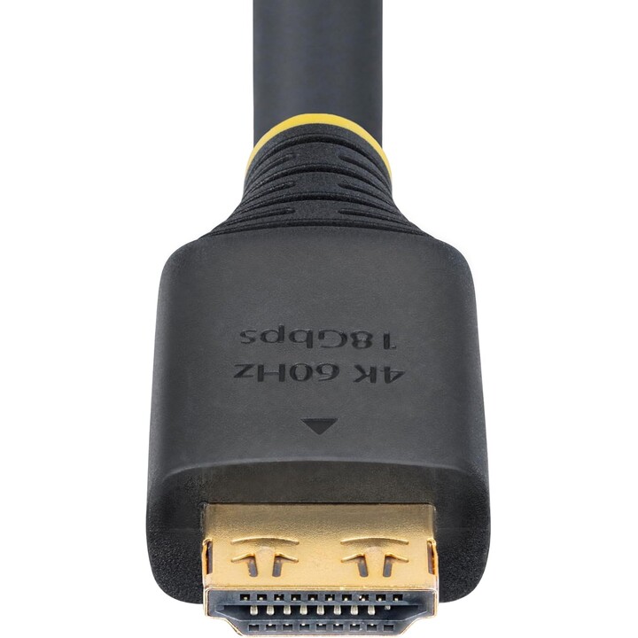 StarTech.com 20ft (6.1m) High Speed HDMI Cable with Gripping Connectors, 4K 60Hz/1440p 144Hz, HDR10/HDCP 2.2/ARC, 18Gbps, UHD HD