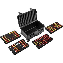 Electrician\'s tool box 52 pieces