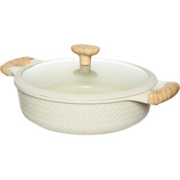 Flacher Topf D28CM 4.1L/Beige 93806 Resto