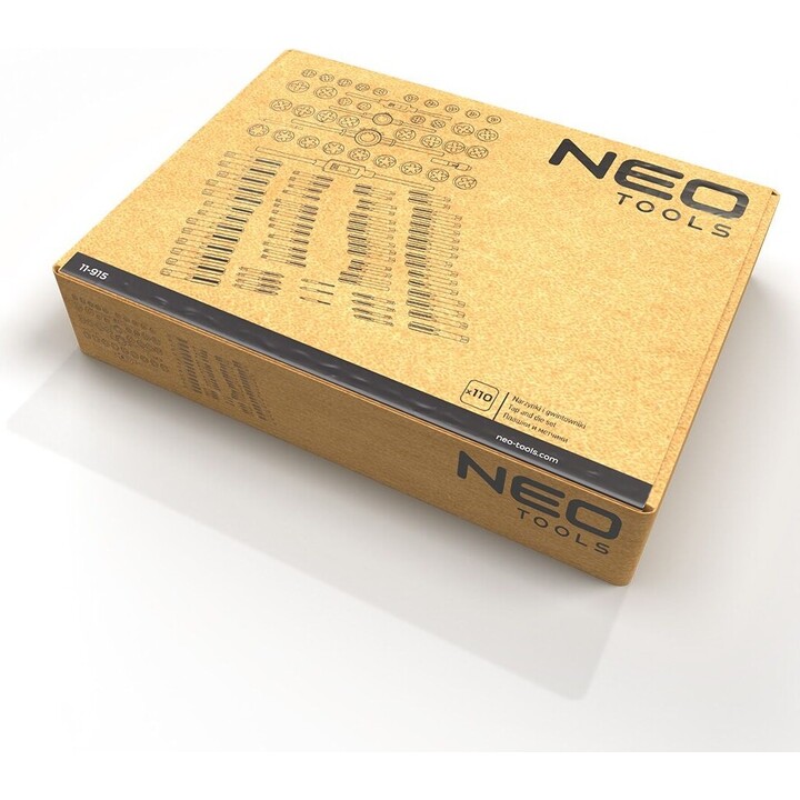 Neo Tools 11-915 set di maschi e filiere 110 pz
