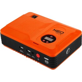 Neo Tools 11-997, arrancador de emergência 4 em 1 e compressor de ar, 14000mAh 3,5 bar, preto