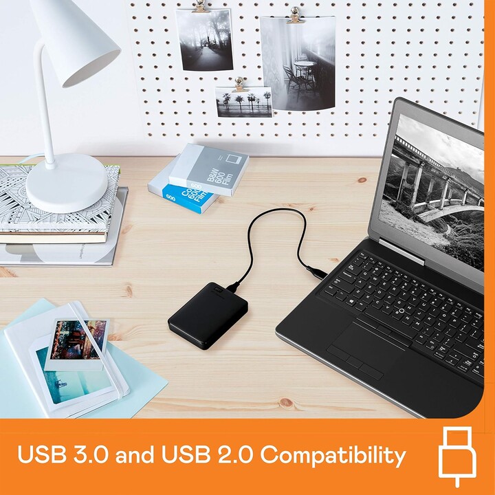 Disco duro externo | Western Digital | Elements Portable | WDBHJS0060BBK-WESN | 6 TB | USB 3.0 | Color negro | WDBHJS0060BBK-WES