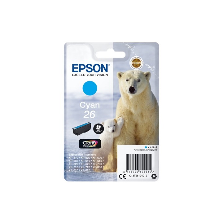 Epson Ink C13T26124012 CIAN ORIGINALE