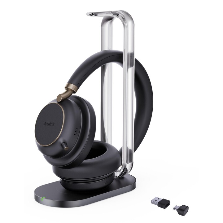 Fone de ouvido Yealink BH 76 Plus com estação de carregamento UC Preto USB-C/A