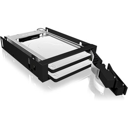 ICY BOX IB-2227StS rack mobile pour 2x 2,5" HDD/SSD, noir