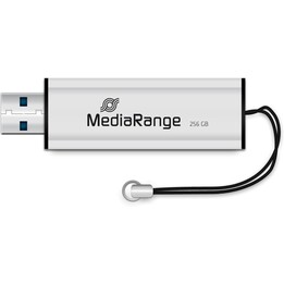 Mediarange USB 3.0 Memory Stick 256GB - Mini unidad flash USB con mecanismo deslizante y llavero