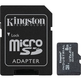 CARTÃO 8GB Kingston Industrial MicroSDHC 100MB/s +Adaptador