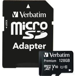 KARTE 128GB Verbatim Premium MicroSDXC 90 MB/s + Adapter