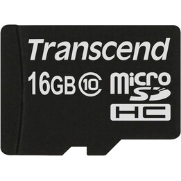Scheda microSDHC Transcend da 16 GB Classe 10, 20 MB/s e memoria NAND