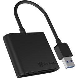 ICY BOX IB-CR301-U3 USB 3.0 Type-A Card Reader pour CF, SD et MicroSD Memory Cards, SD 3.0
