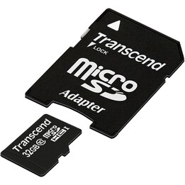 CARD 32GB Transcend Premium MicroSDHC 10MB/s +Adapter