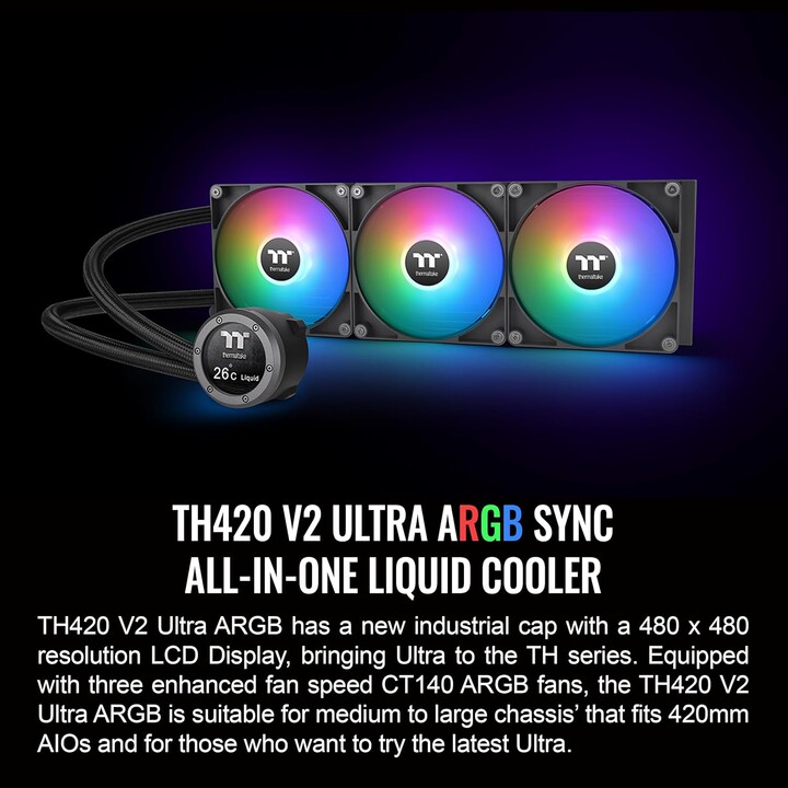 K Cooler Wasserkühlung Thermaltake TH420 V2 Ultra ARGB Sync CPU Liquid Cooler All-In-One