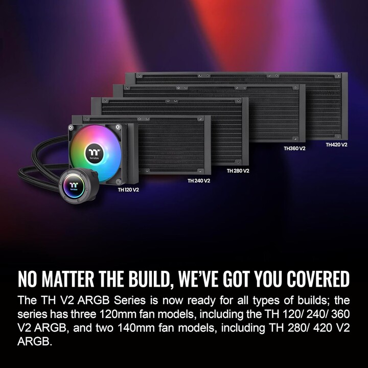 K Cooler Raffreddamento ad acqua Thermaltake TH360 ARGB Sync V2 CPU All-in-One Liquid Cooler