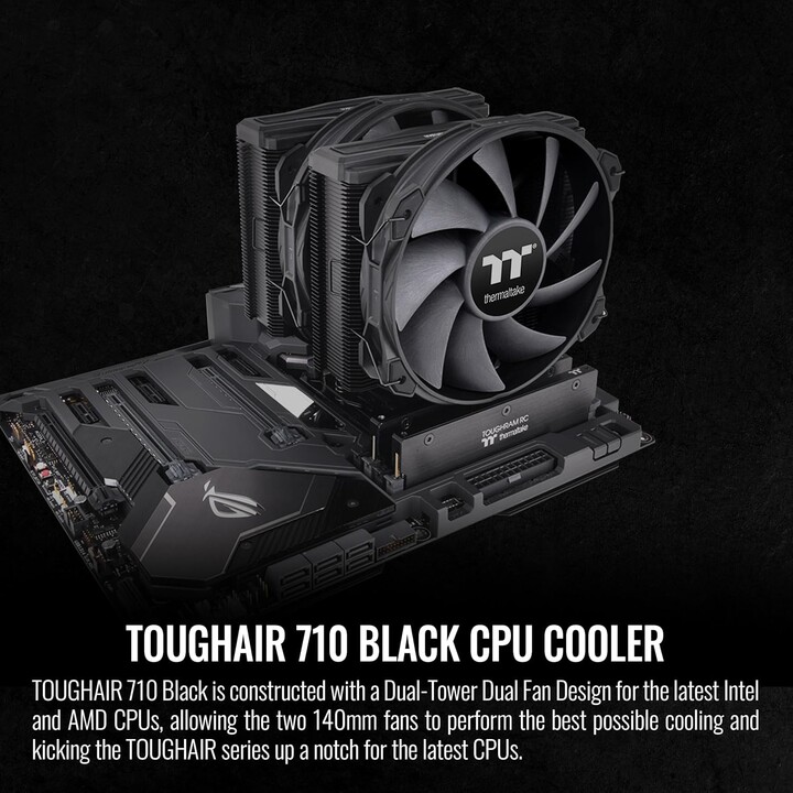 K Cooler Thermaltake TOUGHAIR 710 Raffreddatore ad aria nero