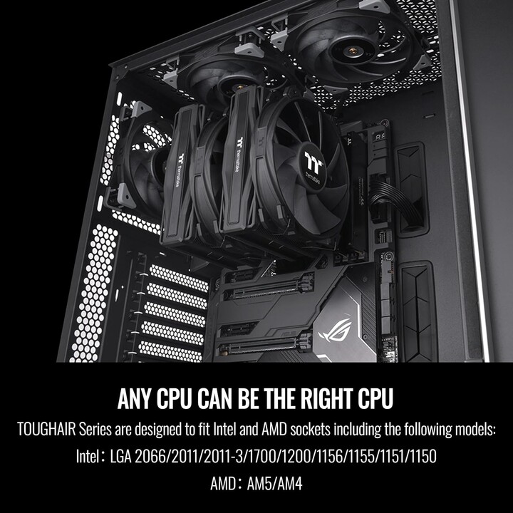 K Cooler Thermaltake TOUGHAIR 710 Refrigerador de Ar Preto