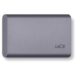 Disque SSD mobile LACIE 2 To Secure USB-C USB 3.0 Gris sidéral