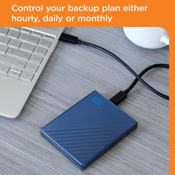 Disco duro externo portátil WD My Passport Ultra de 6 TB, color azul, USB-C/USB3.0, 6,35 cm, 2,5 pulgadas, acabado metálico, RTL