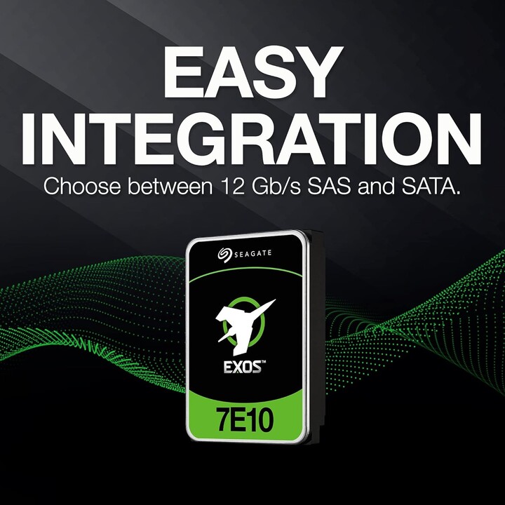 SEAGATE Exos 7E10 SAS 4TB 7200 rpm 256 MB de caché 512n BLK