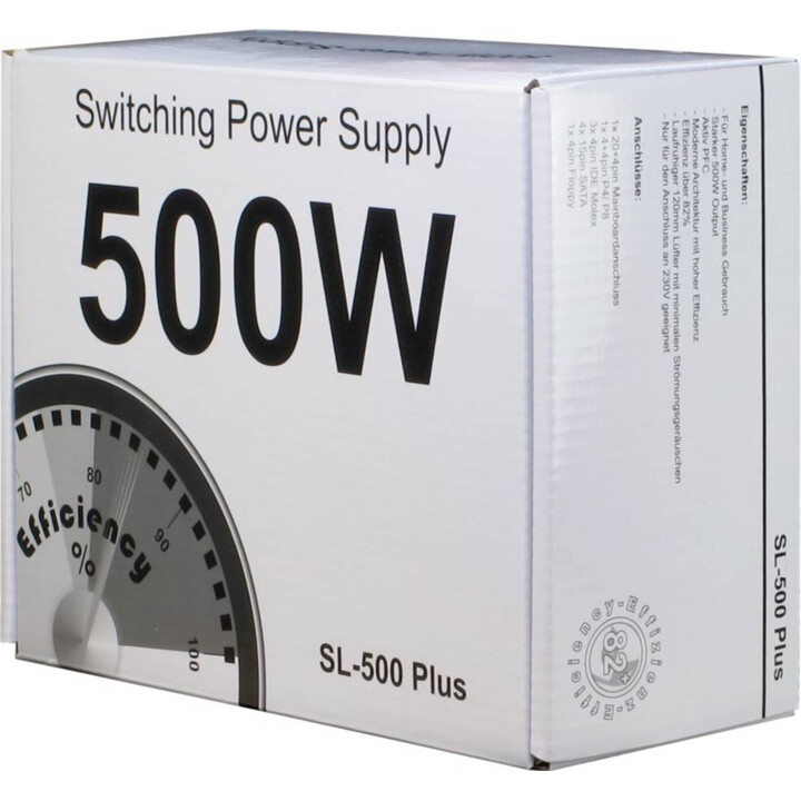 Fuente de alimentación para PC Inter-Tech SL-500 Plus de 500 W